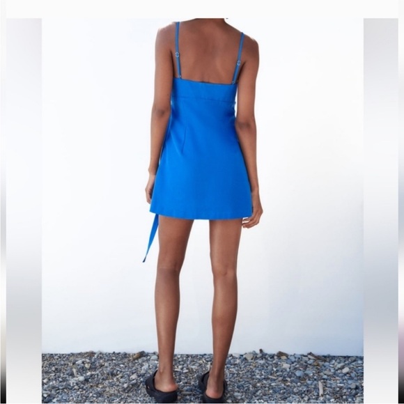 Zara Blue Mini Dress Skort XS - Picture 3 of 10